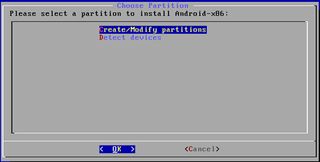 Select Create/Modify Partitions