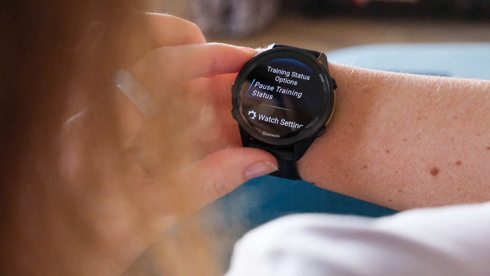 Forerunner 970 showing Training Status options