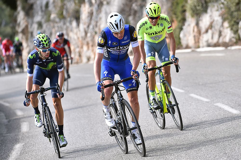 David de la Cruz on the final climb at Paris-Nice.