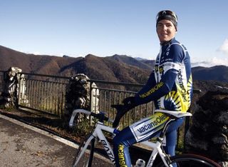 Riccardo Riccò (Vacansoleil) saddles up for a day of training.
