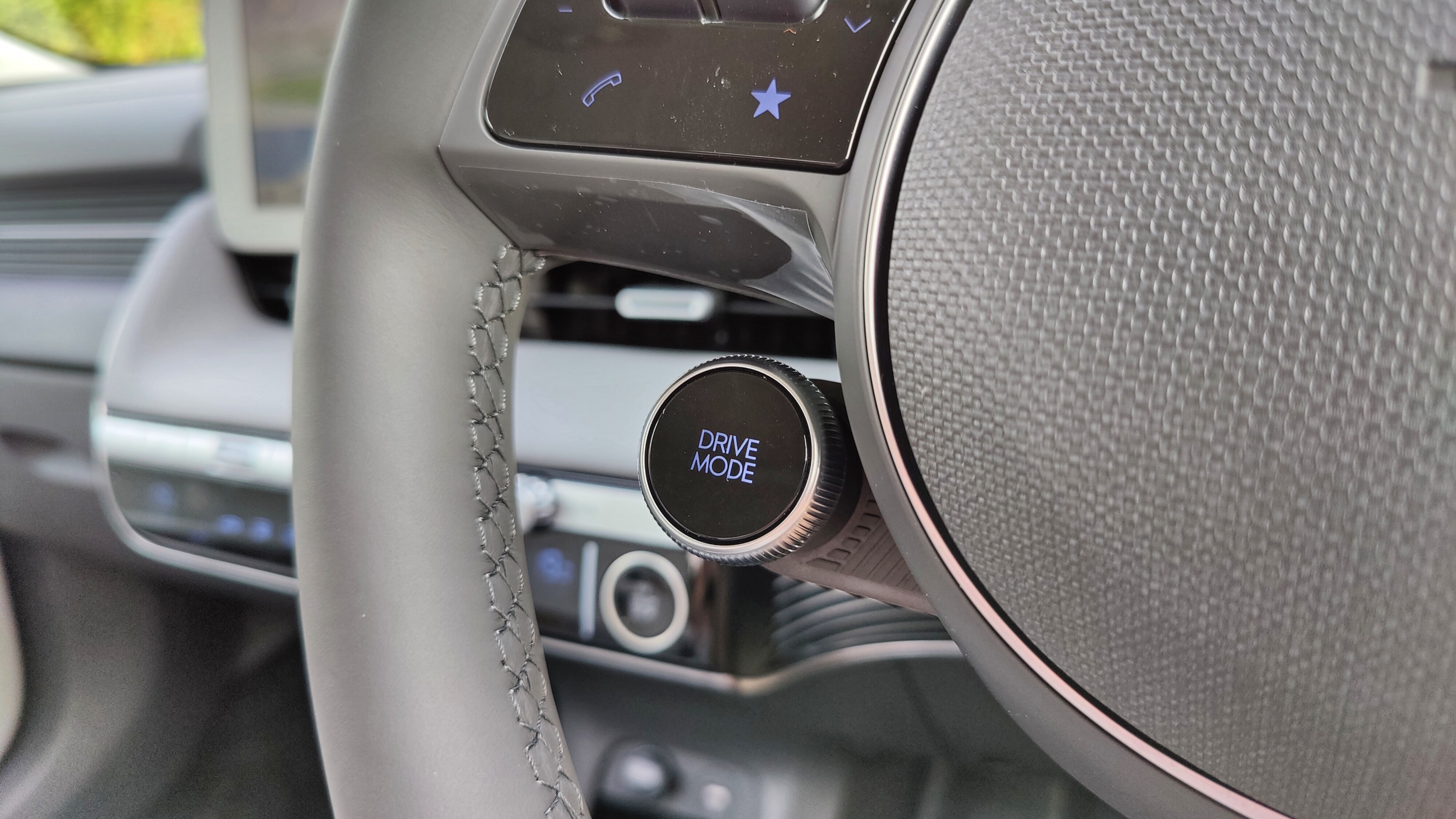 Close-up of Drive Mode button