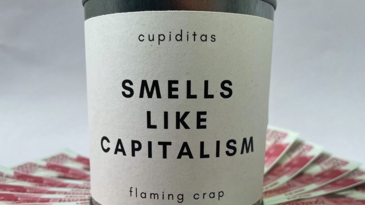 A &amp;#039;Smells Like Capitalism&amp;#039; candle 