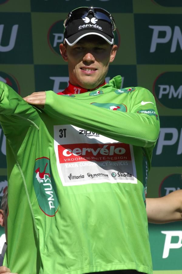 Thor Hushovd (Cervelo TestTeam) kept the green jersey after stage four