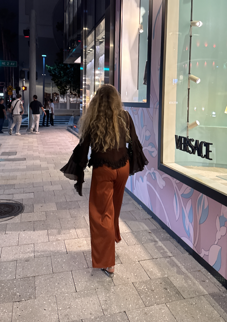 lauren cunningham miami packing list - silk trousers boho blouse