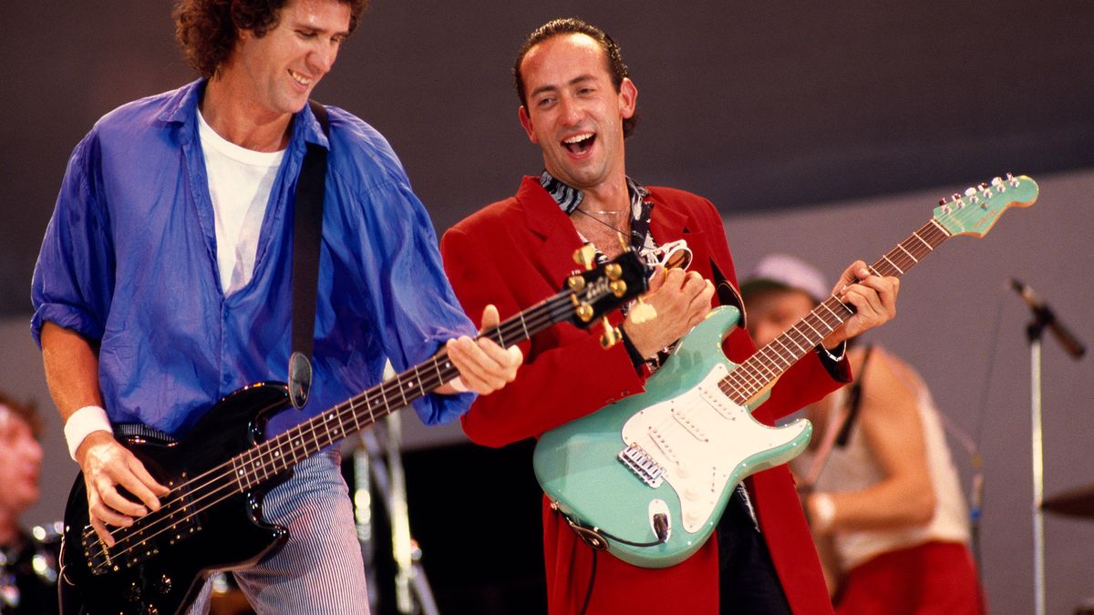 Dire Straits bassist ohn Illsley (left) and guitarist Jack Sonni Jack Sonni (right)