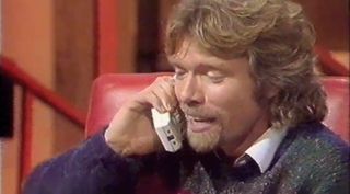 Sir Richard Branson speaks with the child Shihan Musafer by phone on BBC TV's "Going Live!" show in 1988. Branson credits Musafer for inspiring him to found Virgin Galactic and now, 25 years later, hopes to reconnect.