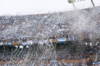 Argentina fans during the 1978 World Cup final against the Netherlands at River Plate's Estadio Monumental.