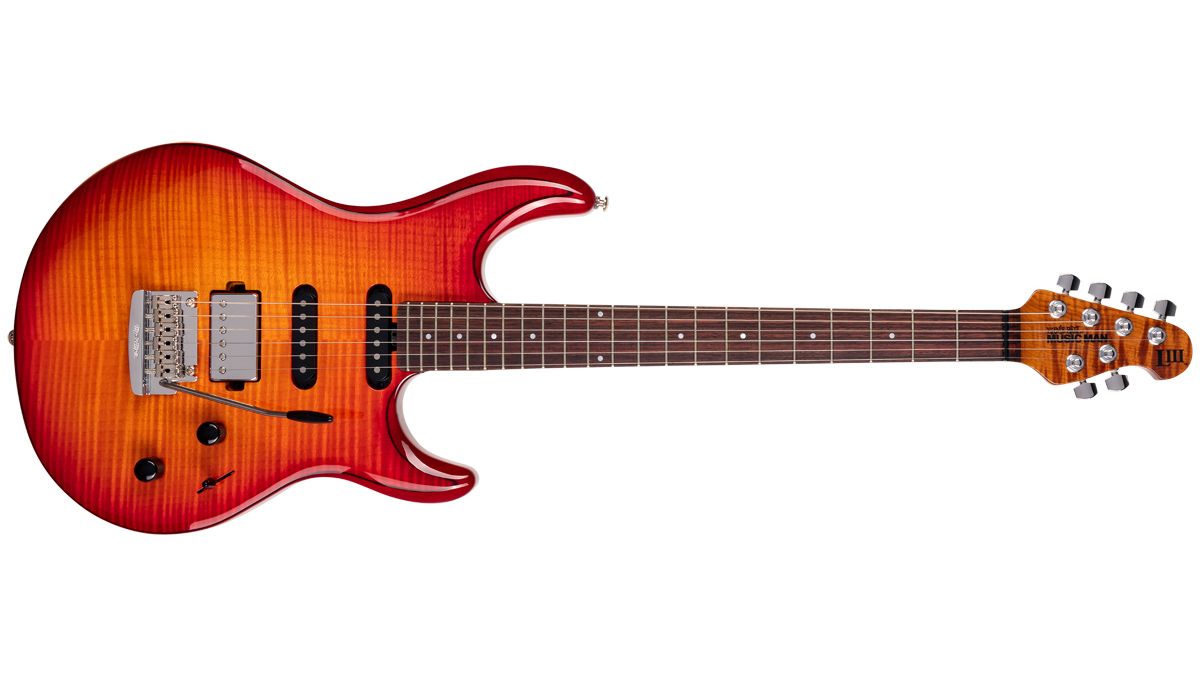 Ernie Ball Music Man Maple Top Luke III in Cherry Burst