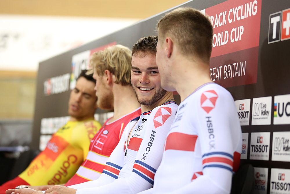 Great Britain's Madison duo Matthew Walls and Fred Wright got the silver medal, behind winning team from Denmark