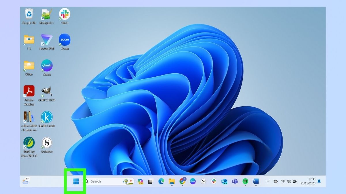 Снимок экрана, демонстрирующий действия, необходимые для обновления Windows 11.