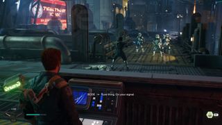 Star Wars Jedi Survivor walkthrough Coruscant Cal and Bode ready to fight troopers