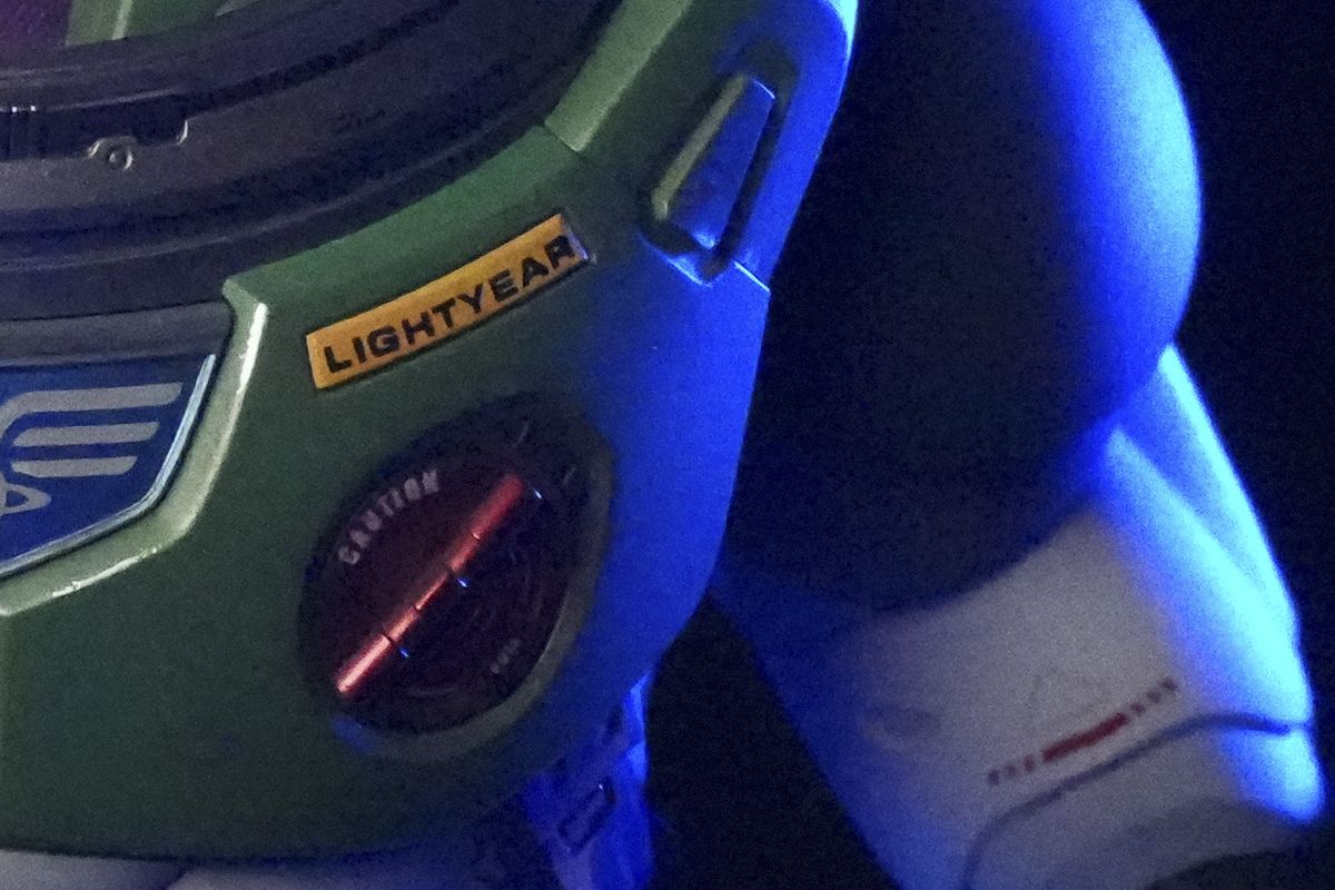 Sony ZV-E10 II sample images of buzz lightyear toy in dark studio taken at different ISO settings