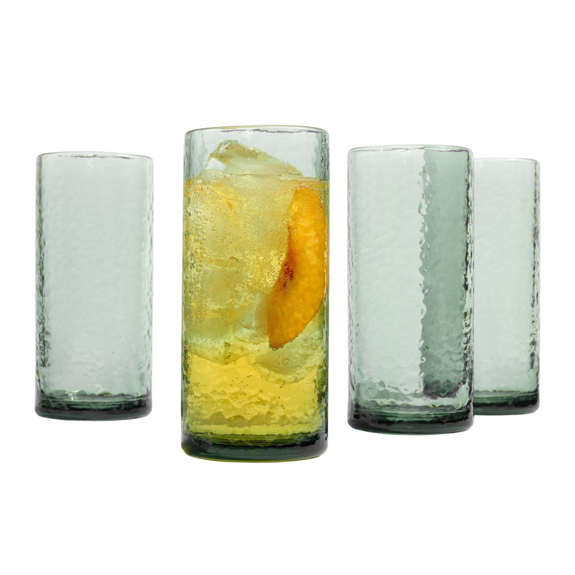 a set of four outdoor glassware