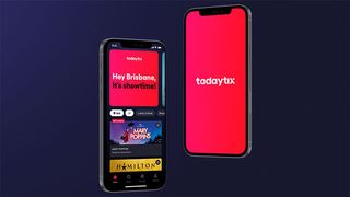 TodayTix app being displayed on a smartphone