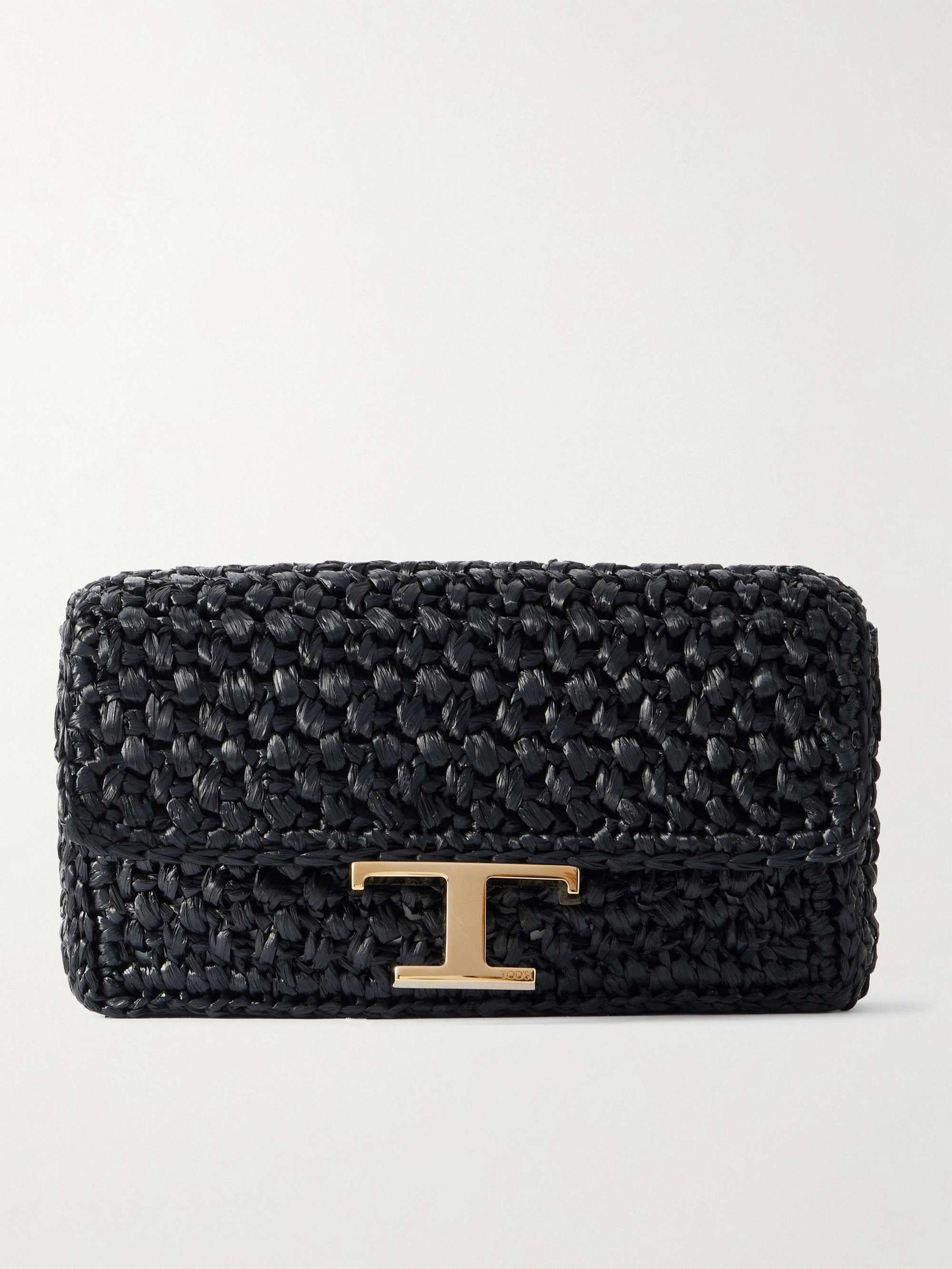 Micro Raffia Clutch