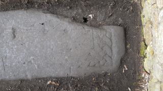 A detailed look at the border of one of the newly discovered Govan Stones.