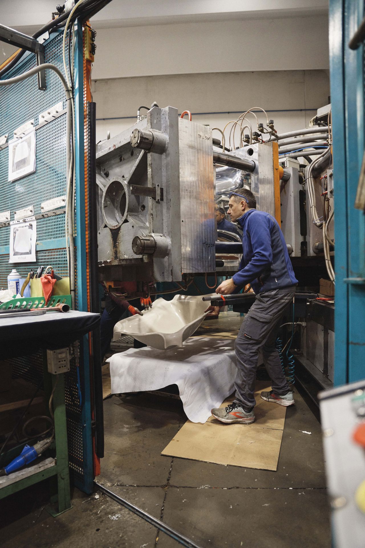 Production shot of chair in a factory