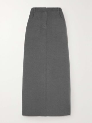 Malvo Wool-Blend Maxi Skirt