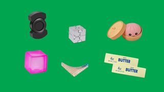 A selection of fidget toys.