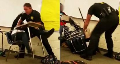 Images from videos shot in a South Carolina high school classroom Monday.
