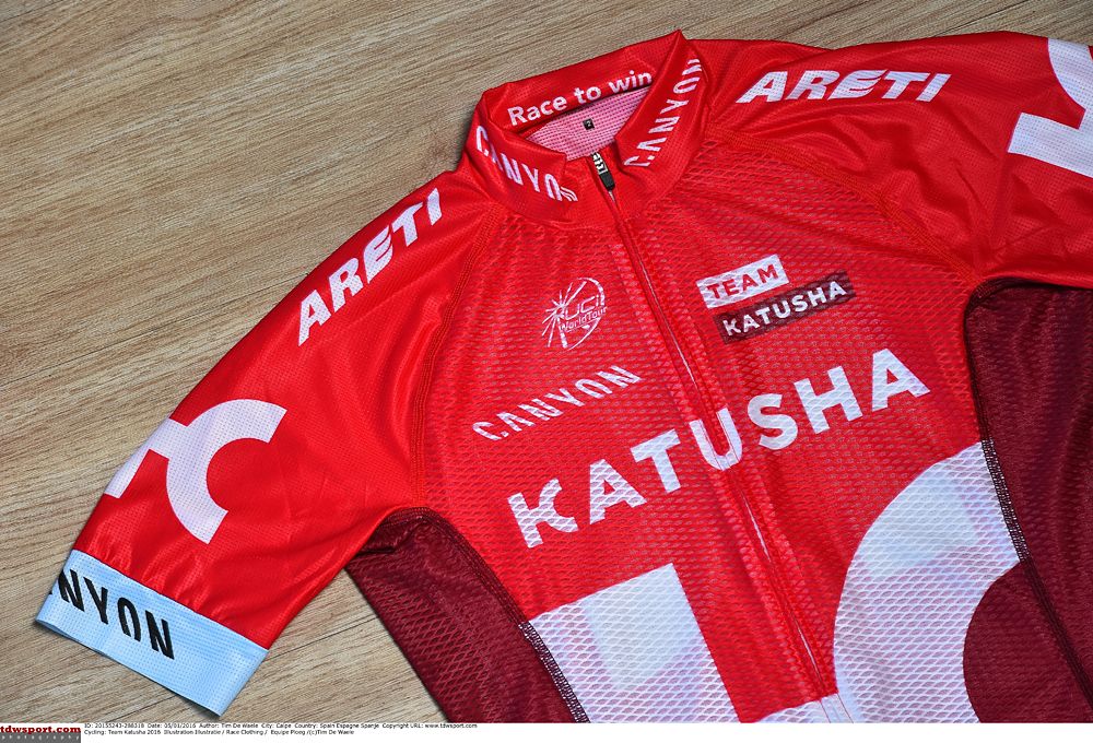 The new 2016 Katusha team jersey