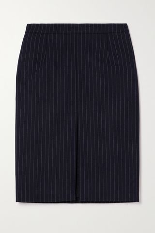 Pinstriped Wool Skirt