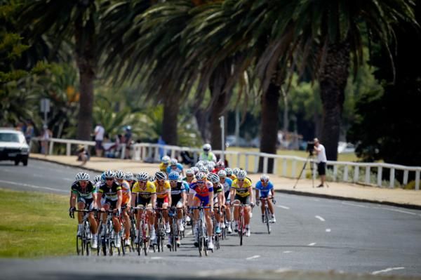The break on the slight descent.