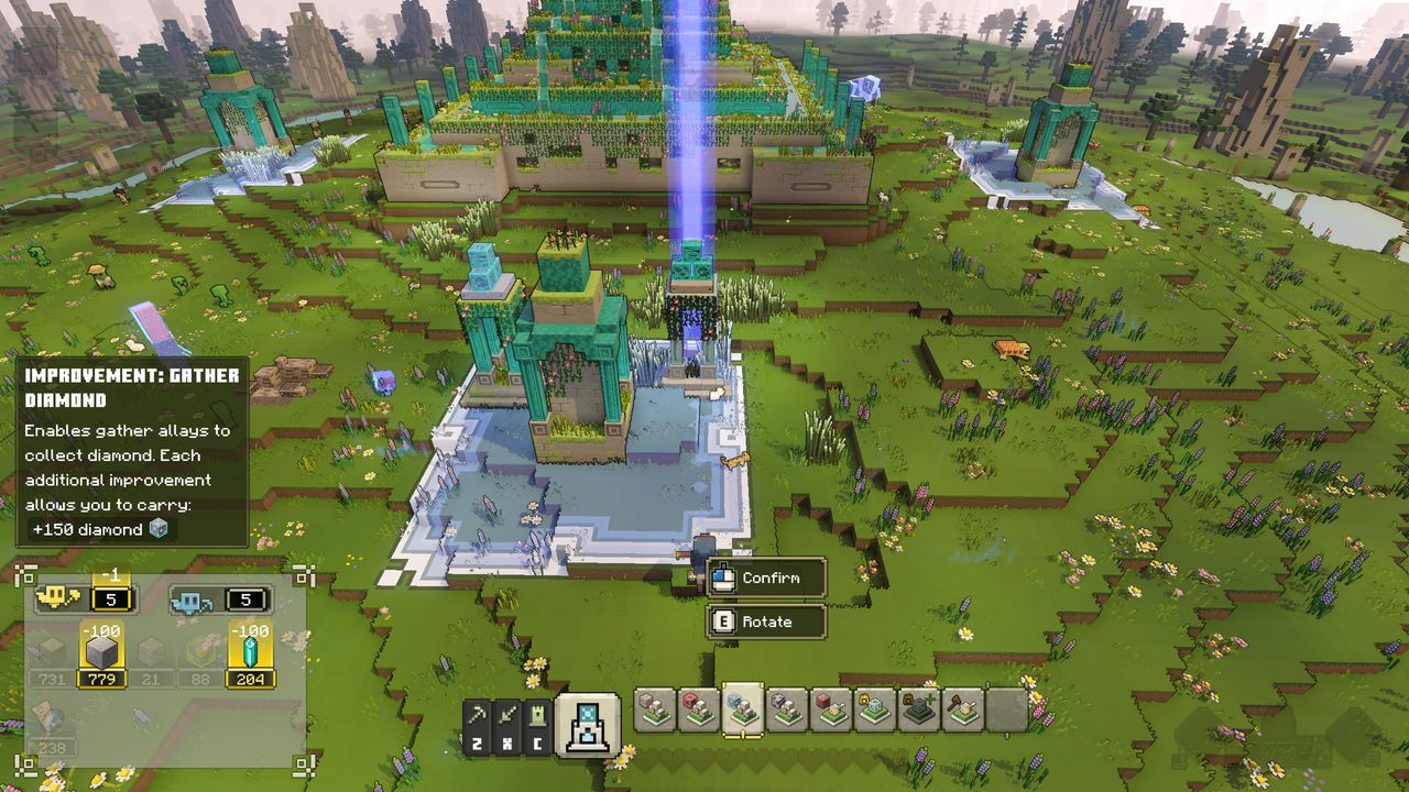 Minecraft Legends diamonds improvement