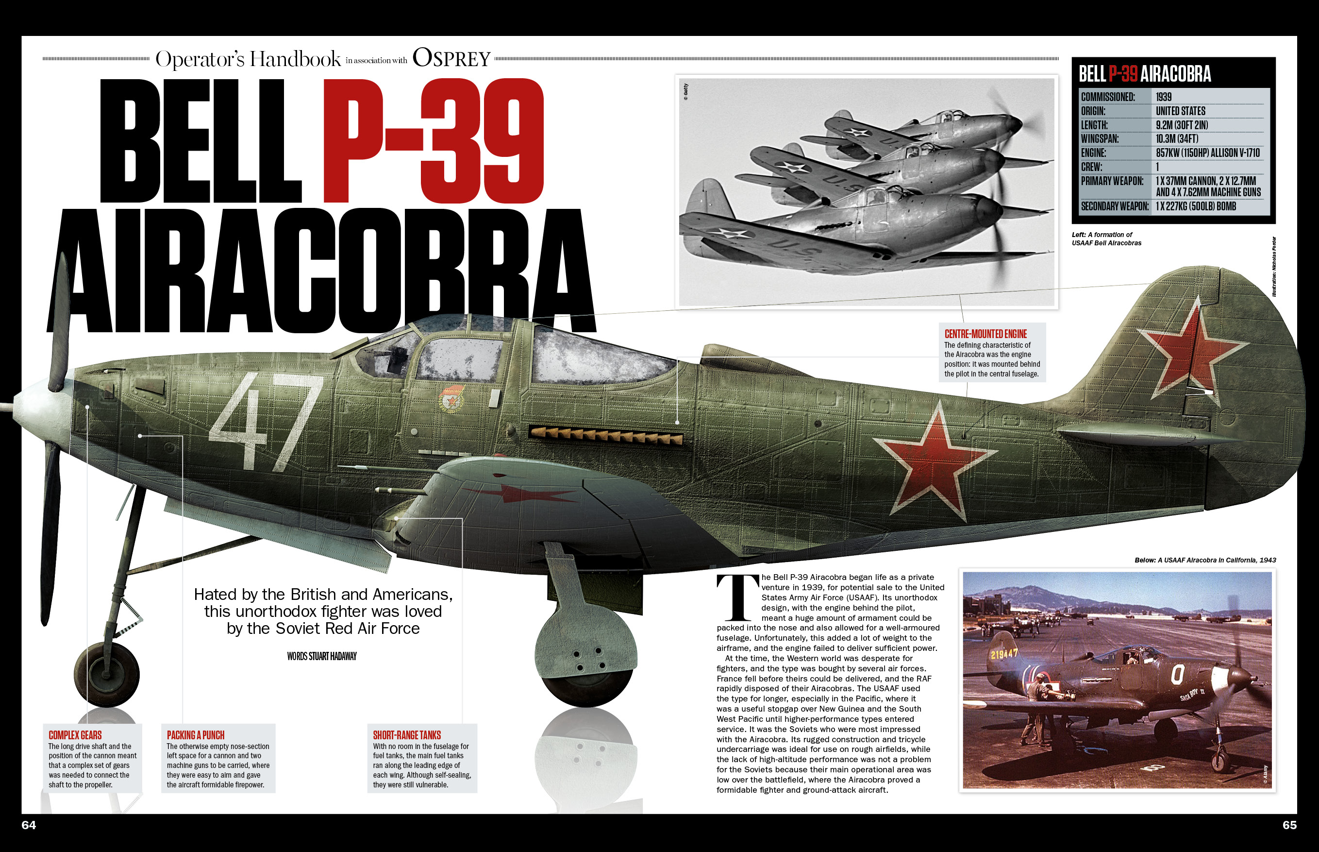 La revista History of War circuló sobre el avión Bell Airacobra de la Segunda Guerra Mundial