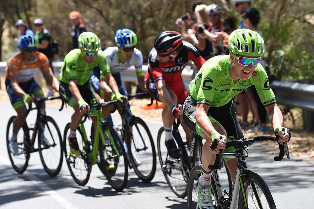 The Cannondale riders go on the attack