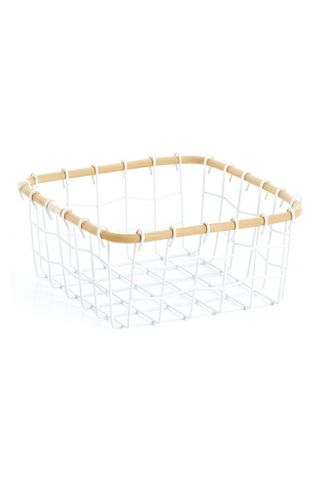 Primark Home wire basket with wood