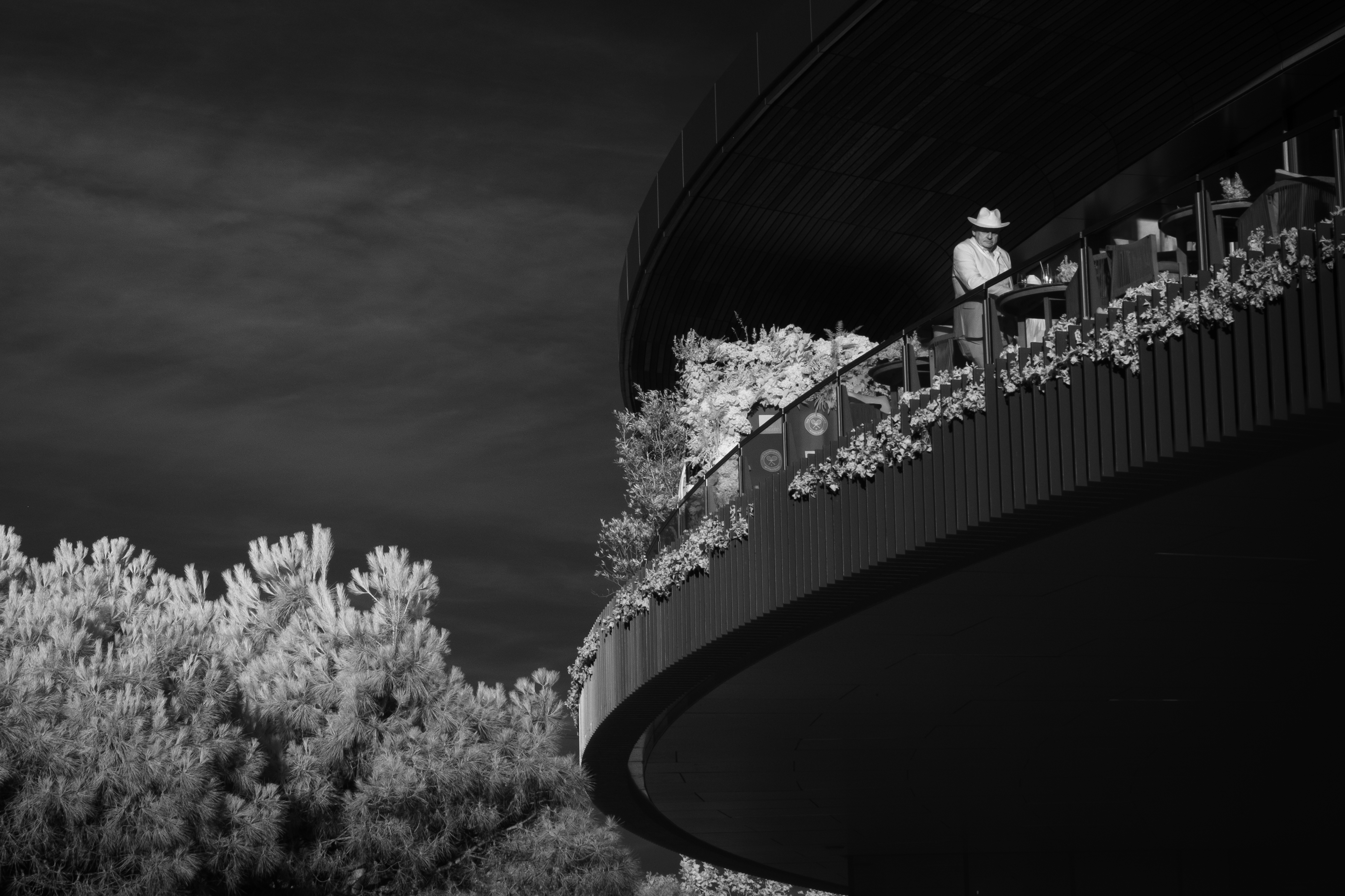 The Wimbledon tennis championships shot in infrared