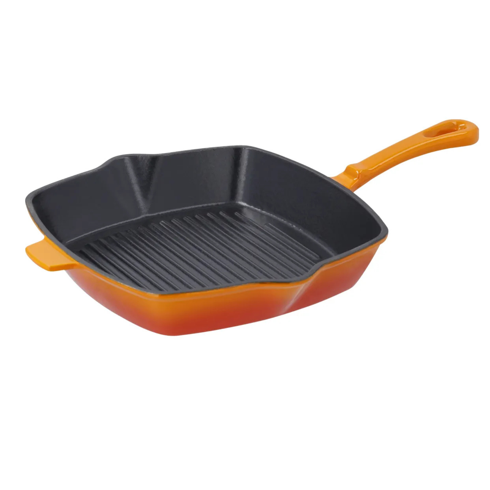 Silvercrest 24cm Cast Iron Griddle Pan - Orange