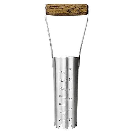 Haliaeetus Bulb Planter Tool, 6 Inches Depth Mark Tulip Bulb Planter Tool