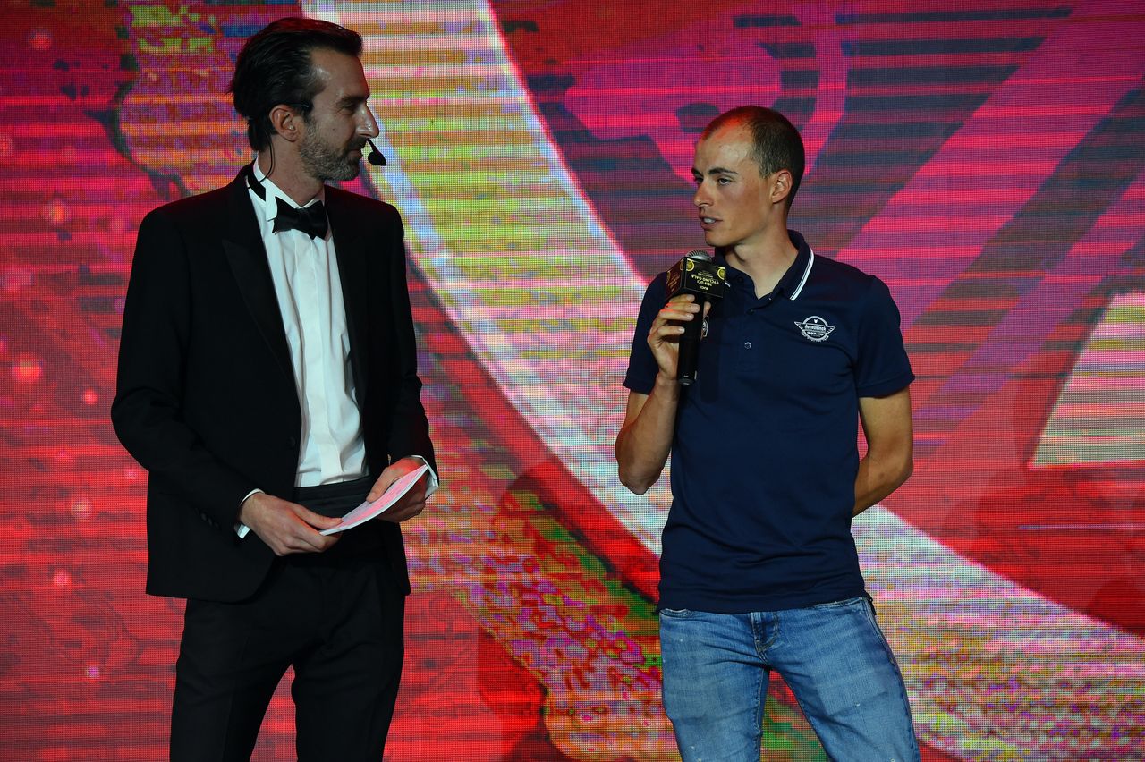 Overall Tour of Guangxi winner Enric Mas (Deceuninck-QuickStep) at the 2019 UCI Cycling Gala in Guilin