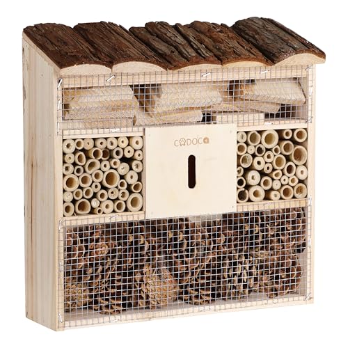 Large Wooden Bug Hotel Insect House for Garden - Bee Hotel, Butterfly &amp;amp; Ladybird House - Outdoor Wildlife Habitat, Garden Decor, Eco Gift, Forest School &amp;amp; Outdoor Learning Resource Kit