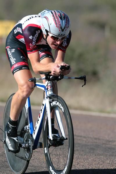 Phil Zajicek (Fly V Australia) comes across the line 16 seconds off the pace.