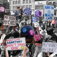 Abortion protestors - pro-life and pro-choice