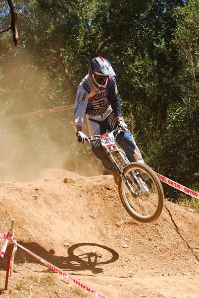 The downhill track is starting to get dusty after the rains earlier in the week.