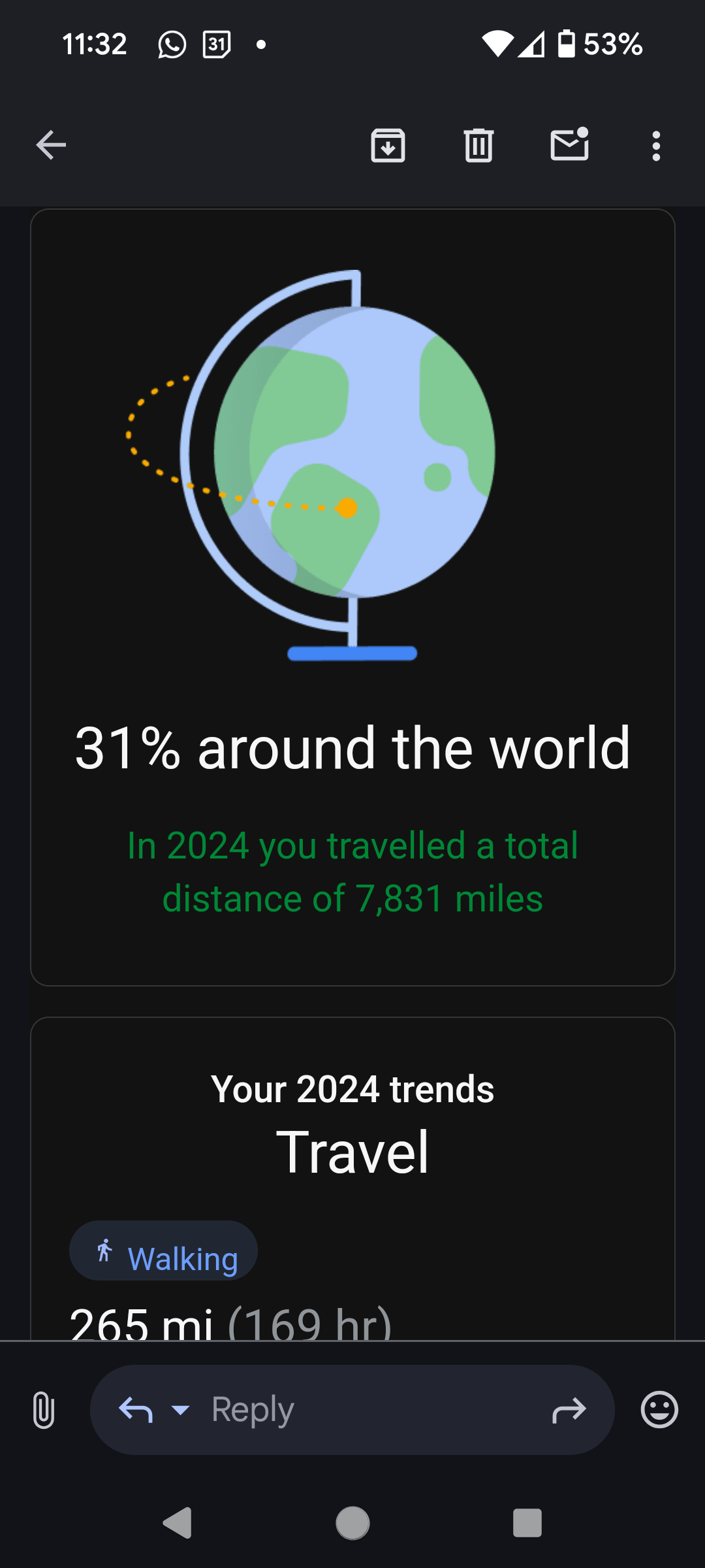 A screenshot of the Google Maps 2024 Timeline update recap