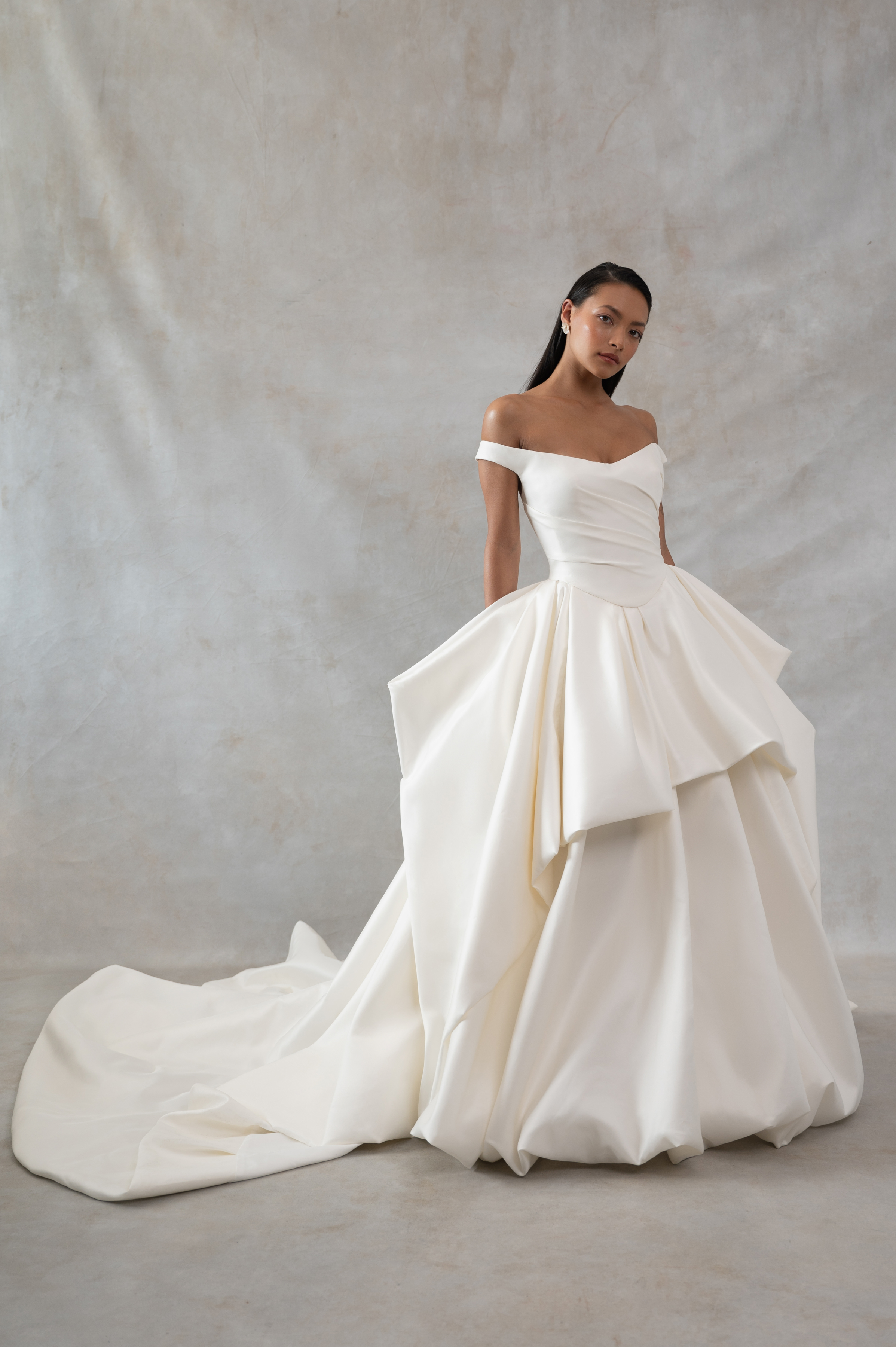 Photo of model wearing Jenny Yoo wedding dress.