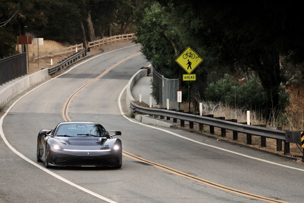 Automobili Pininfarina Battista press photos on the roads in California