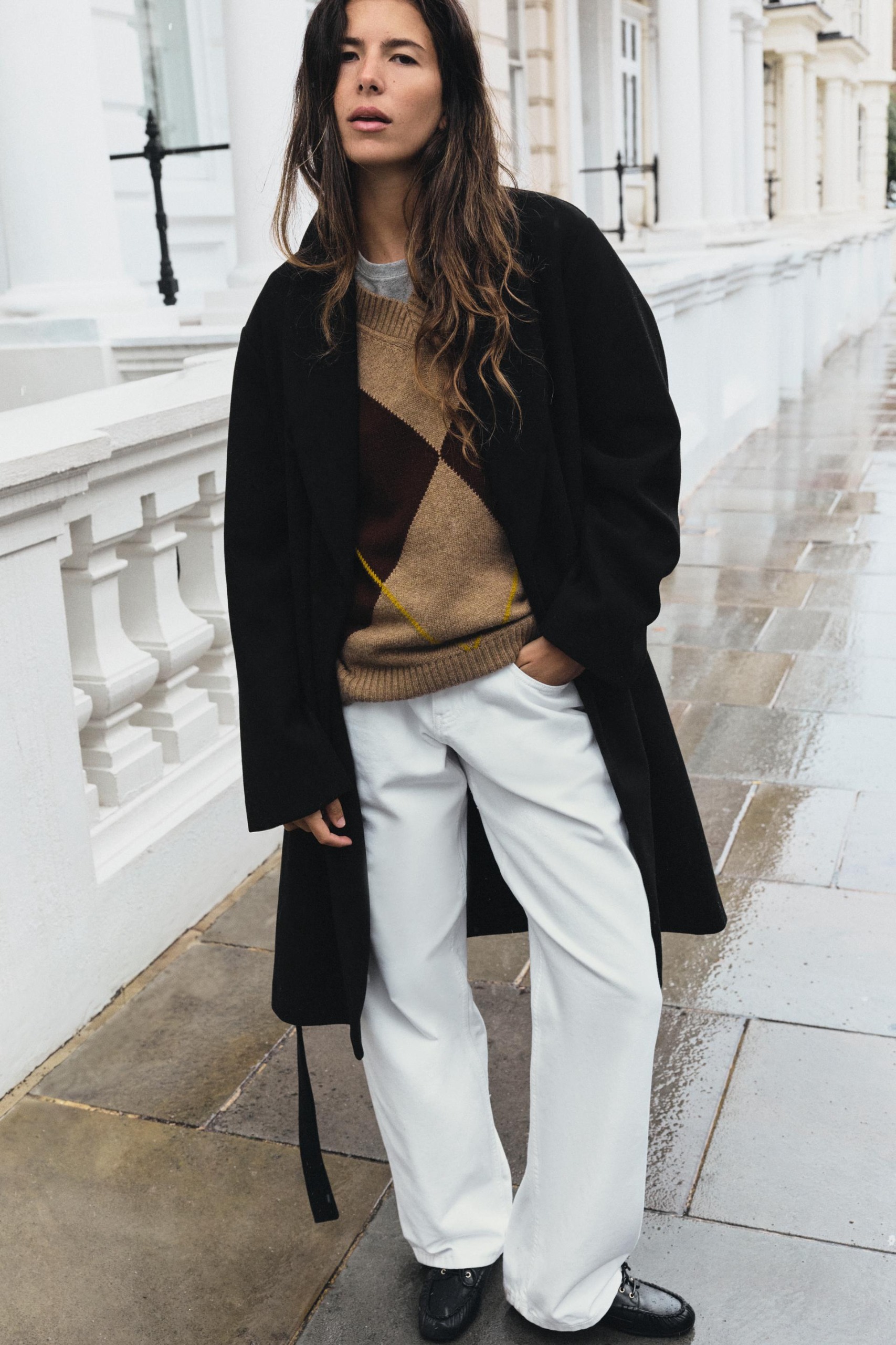 Soft Belted Coat - Black - Xs