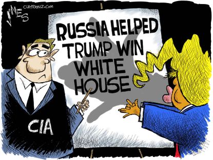 Political cartoon U.S. Russian interference in election