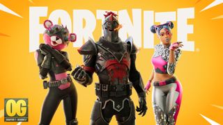 Knight Conquerer, Cuddle Team Leader and Sparkle posing side by side against a yellow background