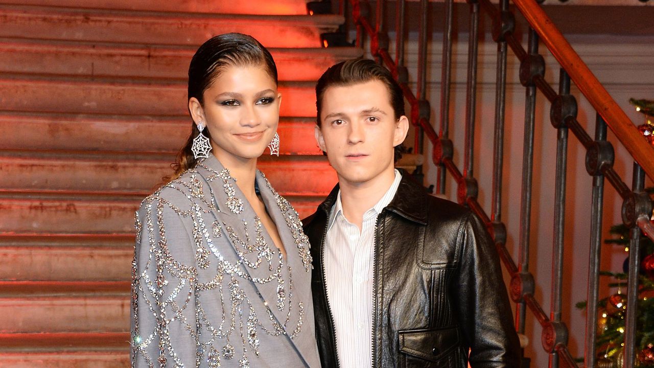 Zendaya and Tom Holland attend the &#039;Spider-Man: No Way Home&#039; photo call