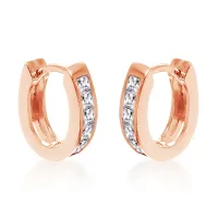 Goldsmiths Rose Gold Plated Huggie Earrings | was £25 | now £18.75&nbsp;at Goldsmiths (save £6.25)