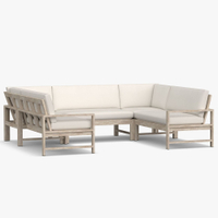 Indio Eucalyptus 5-Piece Loveseat Outdoor Sectional | was $3495, now $1748.99 at Pottery Barn