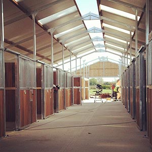 The new stables are taking shape