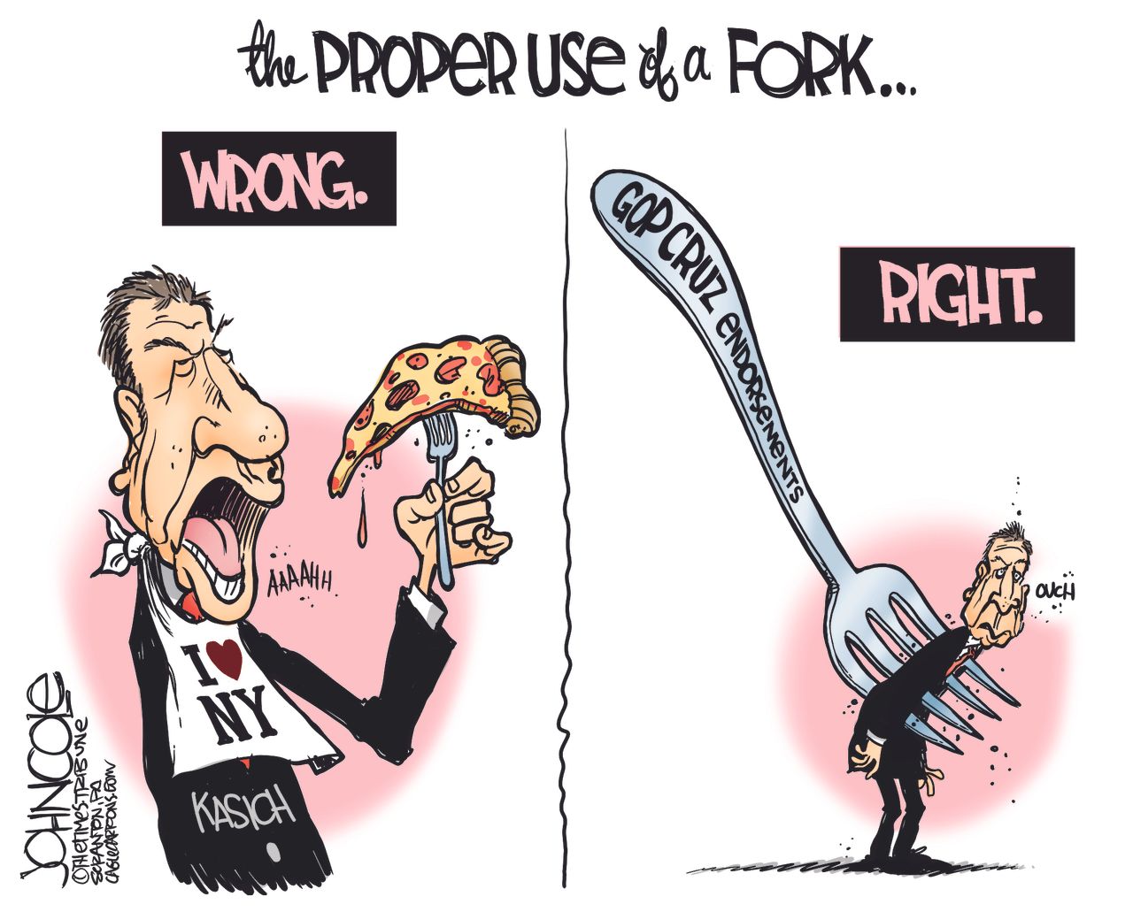 Political Cartoon U.S. Kasich 2016